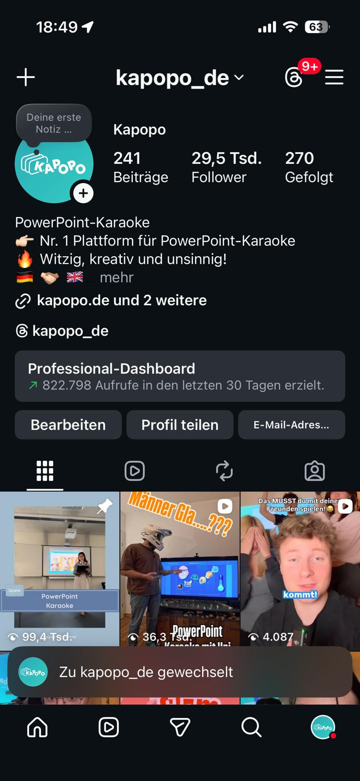 Kapopo Instagram heute &ndash; 29.500 Follower